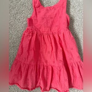 Cat & Jack Coral Eyelet Casual Dress